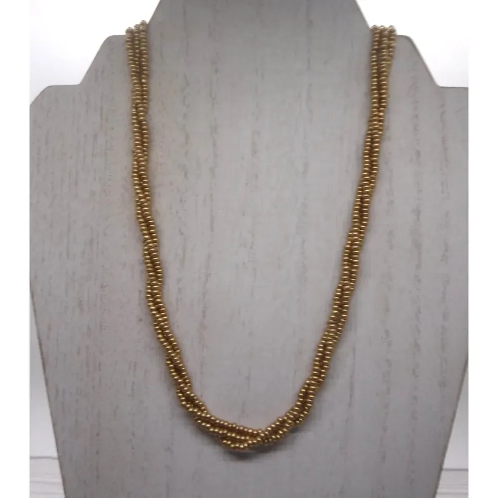 Necklace Beaded Gold